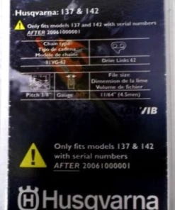 Husqvarna 952165001 Chainsaw Chain 18" 3/8 - .043 Ga. 62 DL Pack Of 6 -sle equipment shop dscf1220 1